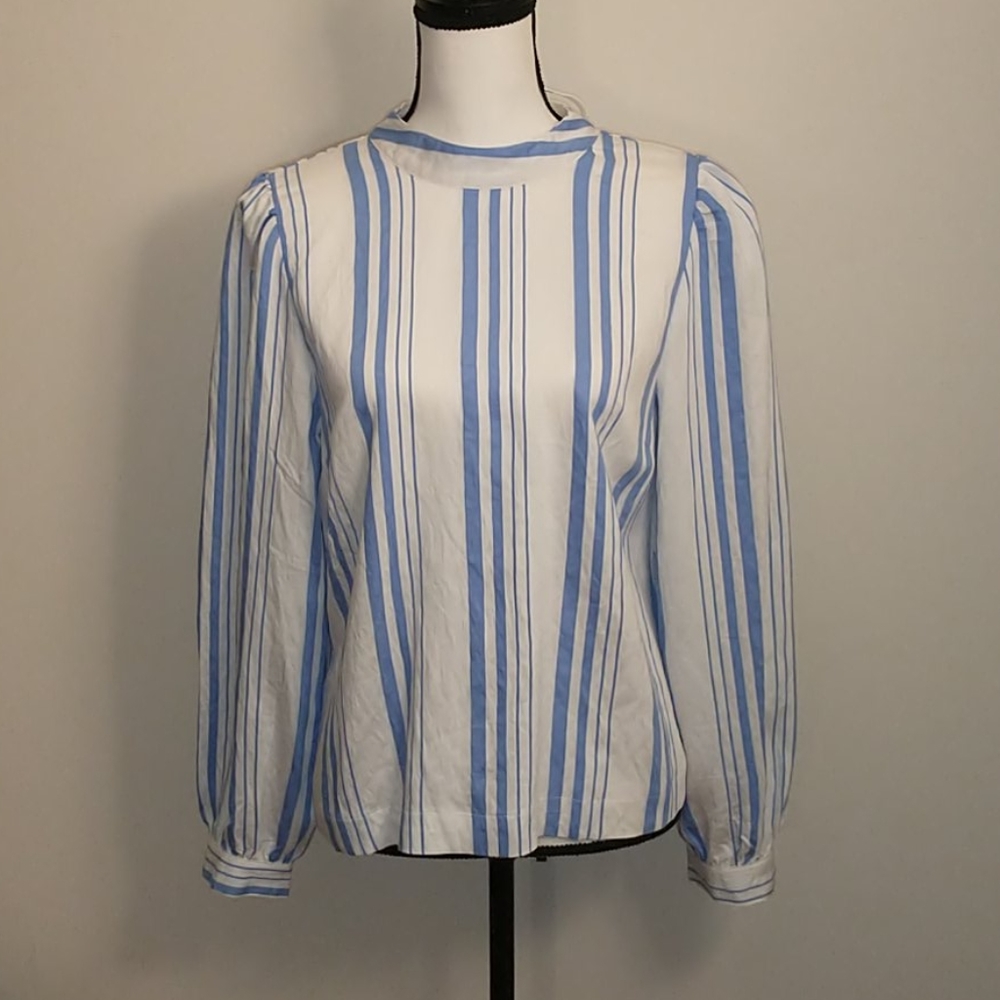 Very J striped top blue & white long sleeve NWT Md
